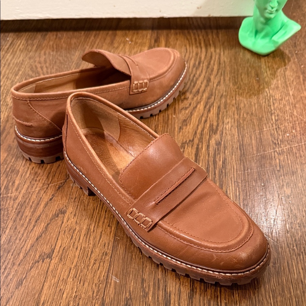 Madewell Women’s Brown Lug Sole Loafers “The Corinne” S 6